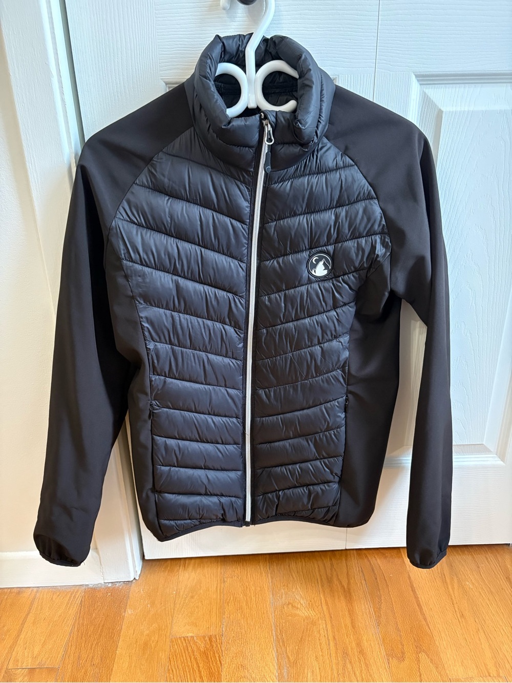 Women Quilted Hybrid Jacket — Black